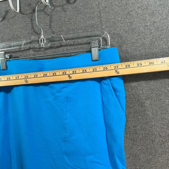 Sport Savvy Petite French Terry Straight Leg Ankle Pant Tropical Blue, Petite 5X - Picture 5 of 9